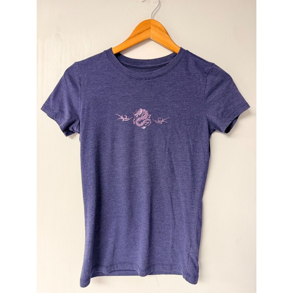 Free State Women's Small Purple Dragon Graphic Crew Neck T-Shirt